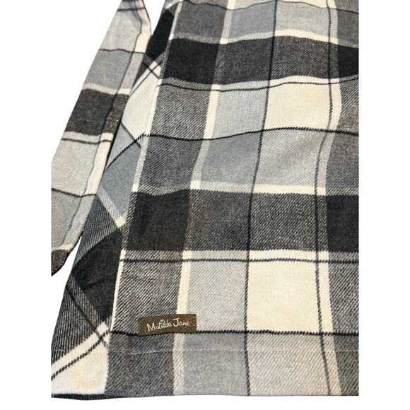 NWT Matilda Jane Womens XS Black Grey Plaid Check It Twice Jacket Sweater Coat - Picture 14 of 16